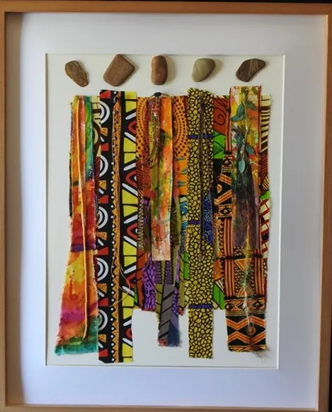 Paula Rogers Standing with My Sisters, 2026 Mixed Media Collage 25" x 31"