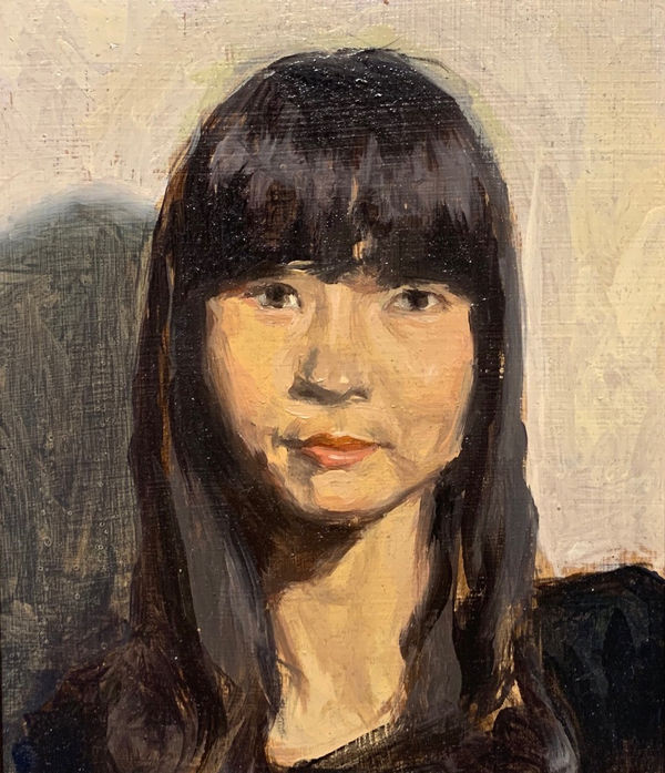 Wade Hampton Kahori, 2018 oil on wood 14 x 12 in 35.6 x 30.5 cm