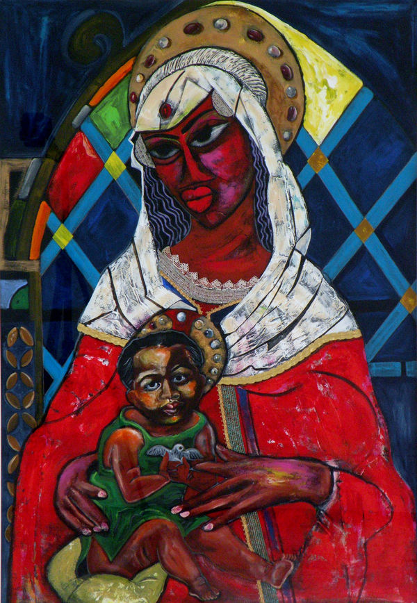 George Hunt Madonna Acrylic/Collage 50 x 38