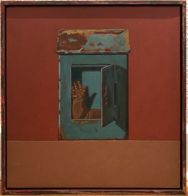 Manuel Hughes Untitled #3 Oil on board 16 1/2" x 15 3/4"