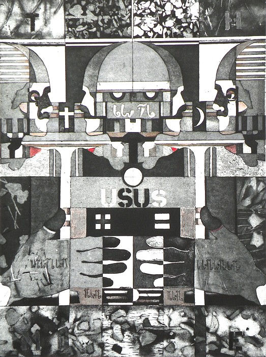 Marion Epting Us & Them, 2006.0 Limited Edition Etching/Intaglio 23 1/2 x 17 1/2