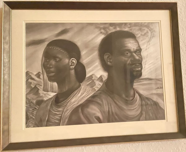 Lawrence Finney Sister of Isreal, Brother of Christ, 2005 Charcoal on Paper 22 1/2" x 16 1/2"