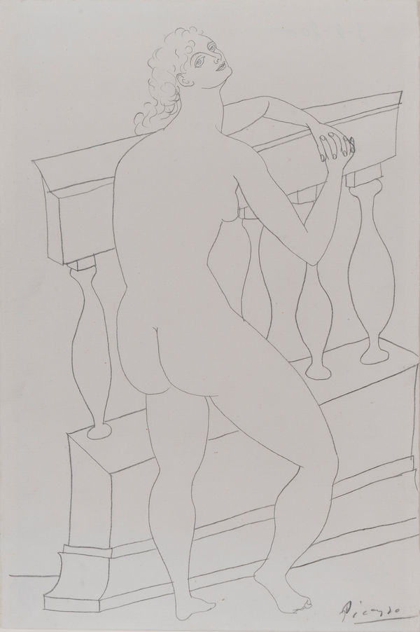 PABLO PICASSO, Nu S'appuyant Sur Une Balustrade, 1920