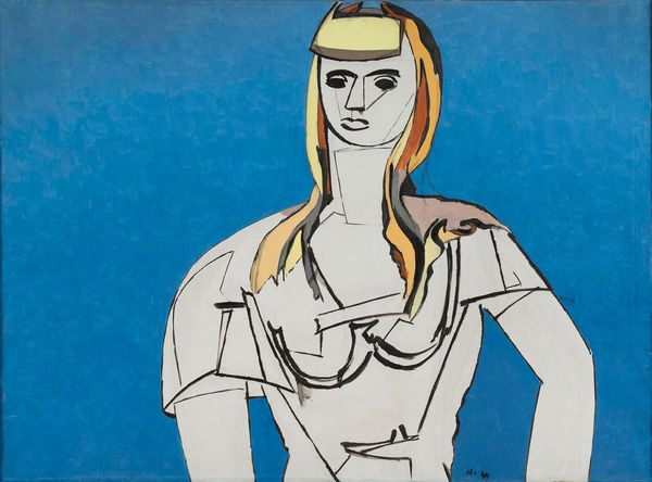 JEAN HÉLION: Portrait de Pegeen Vail Guggenheim , 1944, huile sur toile