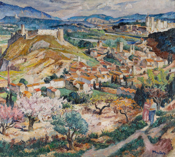 MELA MUTER (MARIA MELANIA MUTERMILCH DIT), Village De La Provence Avignonnaise, Huile sur toile