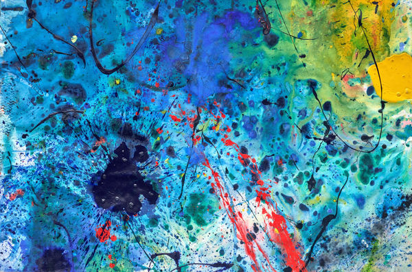Sam Francis, Untitled, 1990, acrylique sur papier