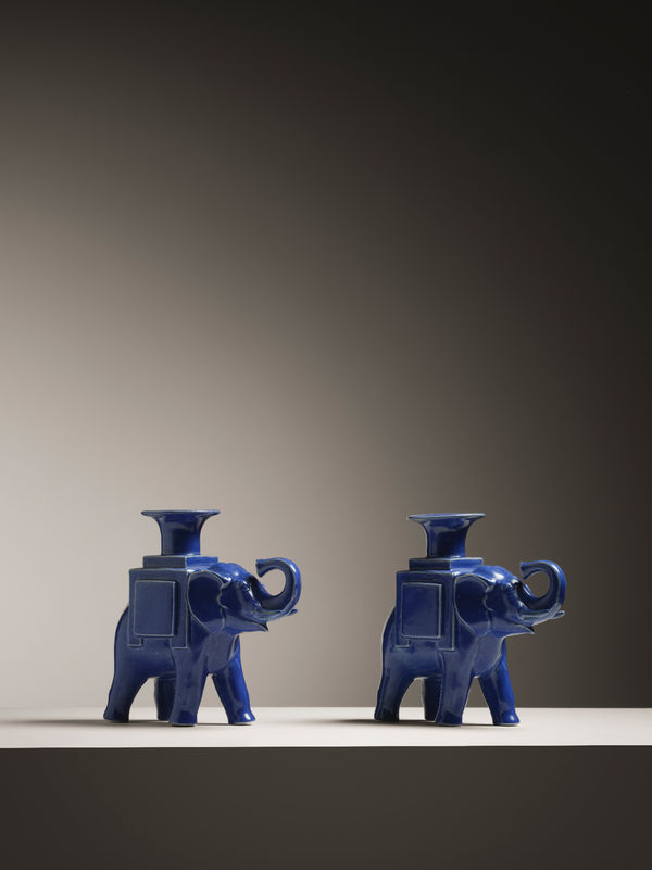 FRANÇOIS-XAVIER LALANNE, Paire De Bougeoirs Éléphants, 1985