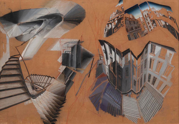 SAM SZAFRAN, Escalier Ville - Anamorphose, circa 2017