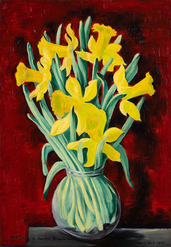MOÏSE KISLING, Jonquilles, 1944, Huile sur toile