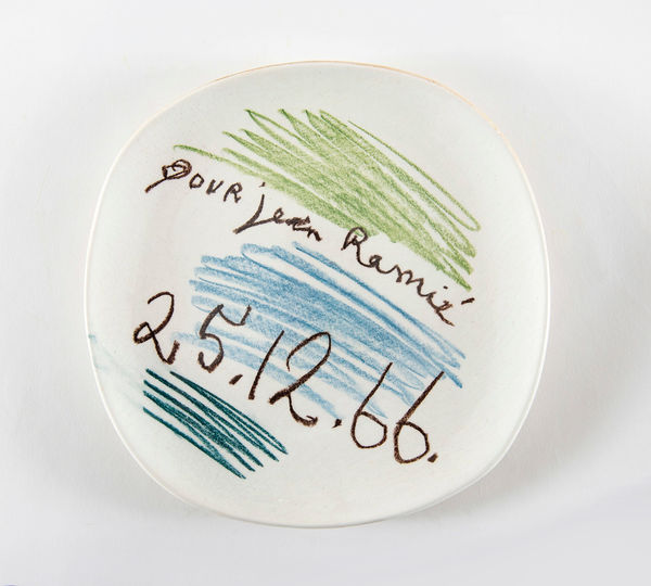 PABLO PICASSO, Plat pour Jean Ramié, 1966