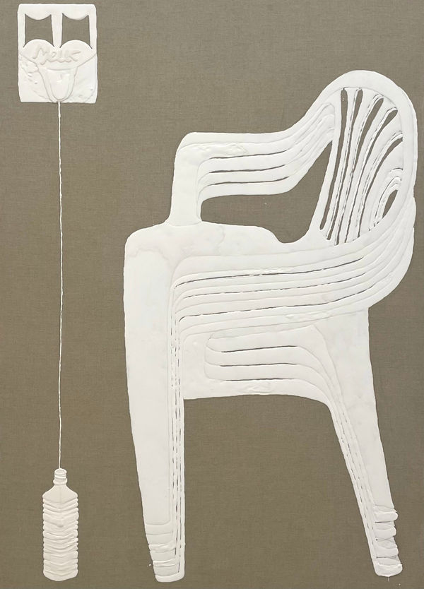 Floris Dutoit Melk, 2023 résine acrylique sur lin 140x100 cm