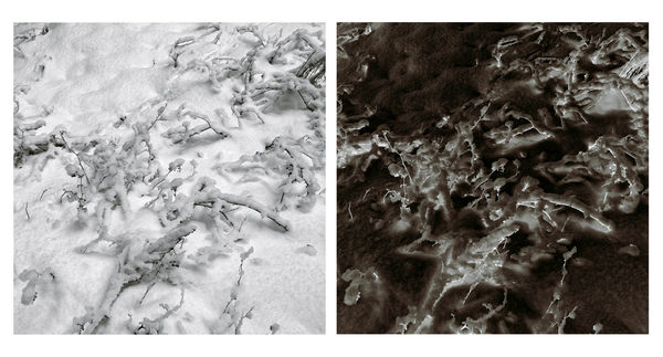 Blaise Adilon Impermanence #2 n°3, 2021 Impression jet d’encre sur papier photographique Rag fine art collage sur dibon 2 mm 1/6 diptyque 2x50x50 cm