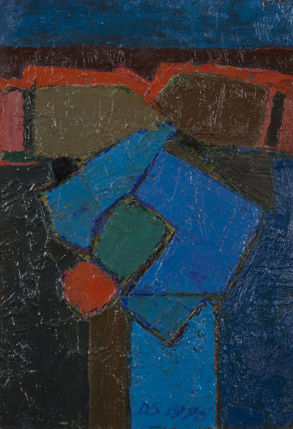 Derek Stafford, Dark blue abstract , 1995