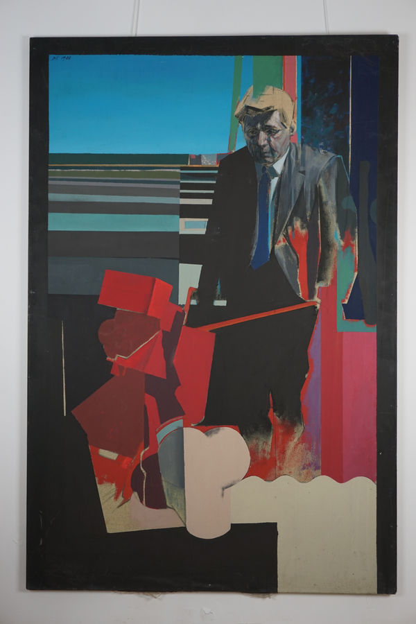 Derek Stafford, Businessman with rotovator, 1968