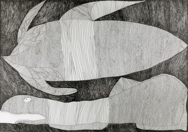 Shunichi Iwase / 岩瀬 俊一, Whale and Shark, 2017