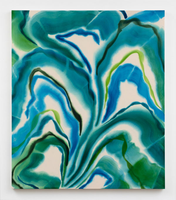 Sarah Blaustein (b. 1982) Electric Vessel, 2023 Ink and acrylic on canvas 70 x 60 inches 177.8 x 152.4 cm