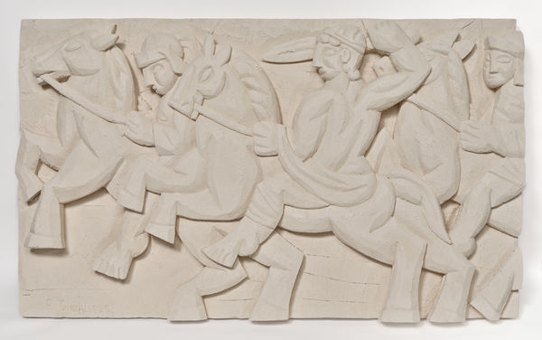 Florian Tomballe, FRIEZE WITH HORSEMEN, 2025