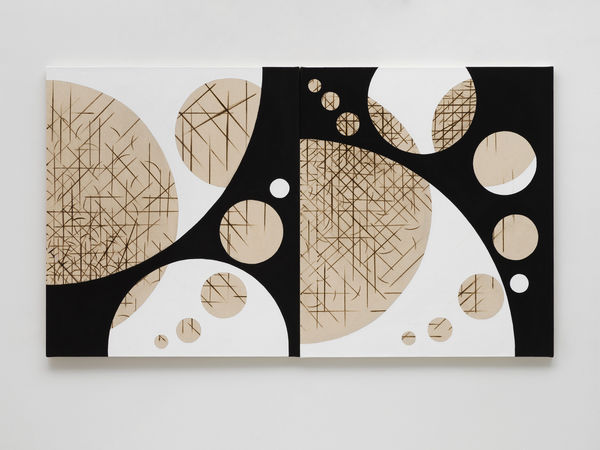 Kathleen Kucka, Cosmic Diptych Black & White, 2021