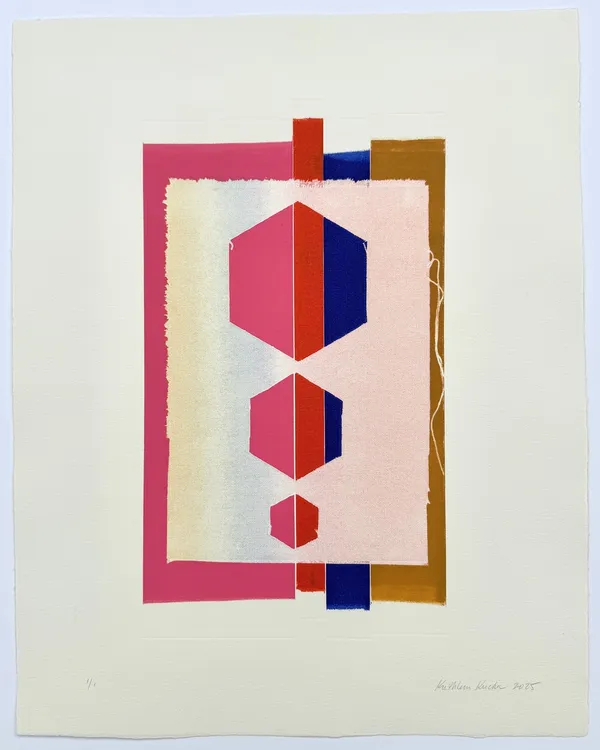 Kathleen Kucka, Portale Print: Rainbow Stripe - Hexagon 1, 2025