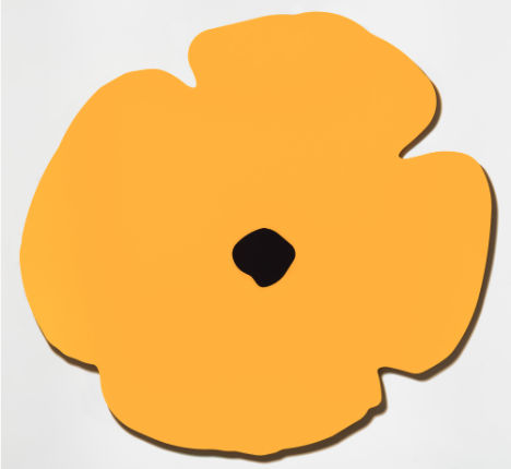 Donald Sultan, Yellow Wall Poppy, August 13, 2020, 2020