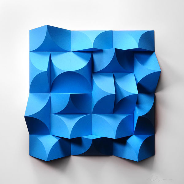 Matthew Shlian, Omoplata 44 in Turquoise Blue