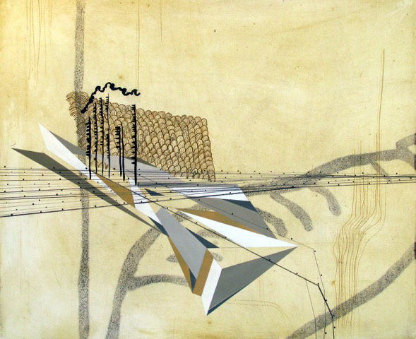 Sarah Amos, Yellow Scape, 2007