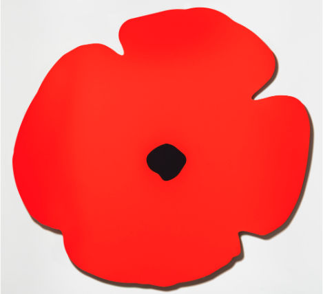 Donald Sultan, Red Wall Poppy, August 13, 2020, 2020