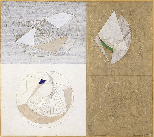Drawing for Sculpture, 1941 Pencil and gouache on paper mounted on board 14 x 16 inches; 35.5 x 40.6cm Signed and dated, and inscribed and dated verso