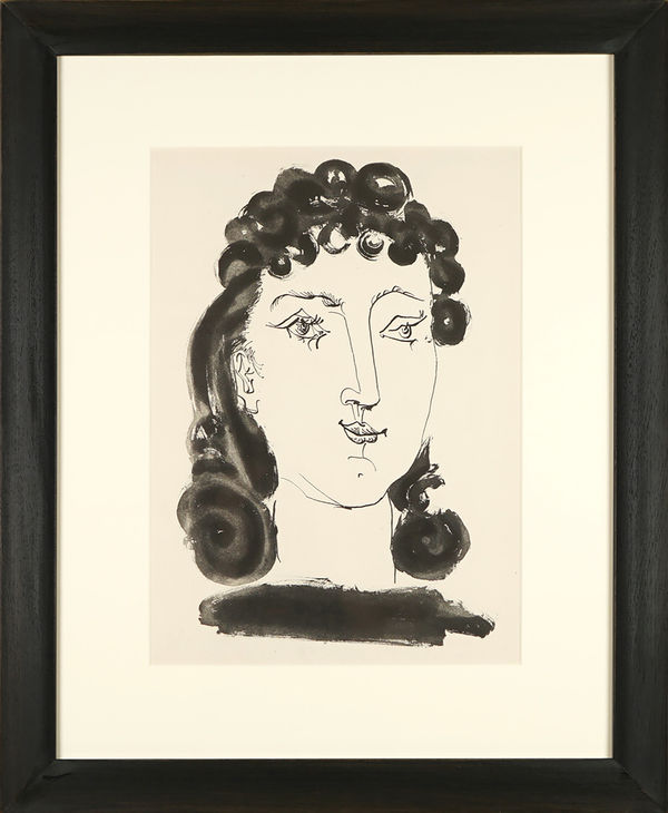 Pablo Picasso, Head of a Woman with Curly Hair, 1948