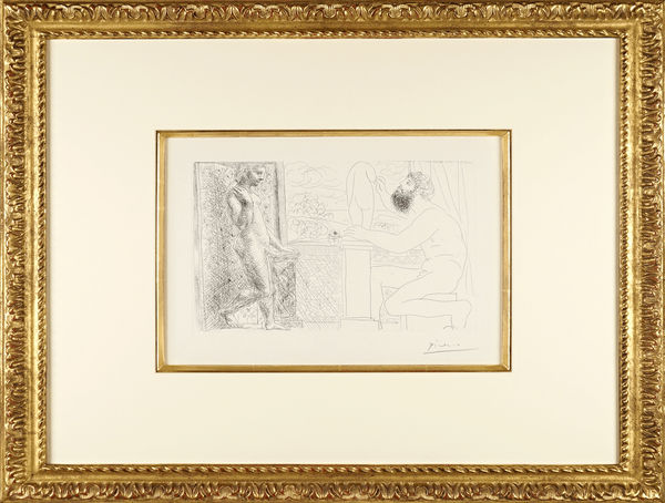 Pablo Picasso, Sculpteur et son modèle devant une fenêtre, 1933