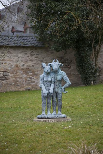 Sophie Ryder, Standing Minotaur and Lady Hare, 2001