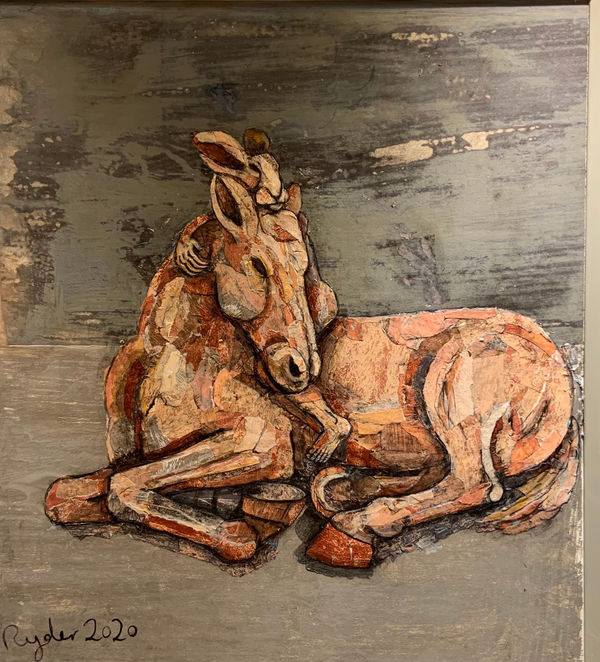 Sophie Ryder, Reclining Horse with Girl, 2020