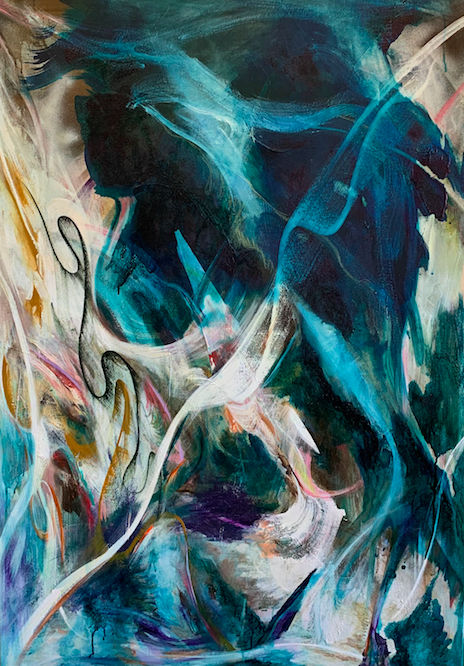 Le Guo Rhythmic Pulsation Mixed media on canvas 135 x 95 cm