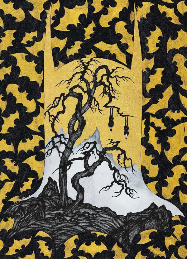 Yao Jui-Chung Darling: Always Together, 2021 India hand made paper, gold leaf, ink pen 107.7 x 77.7 cm