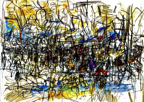 Miguel Ripoll Grand Tour 012B, 2024-2026 Custom human-led, code-based Al workflow (using public domain texts and images) combined with iterative digital edition, manual collage of mixed digital media, and hand-drawing with ink, pencil, and mineral pigments on 350 g/m archival cotton paper. 60 x 80 cm 23 5/8 x 31 1/2 in