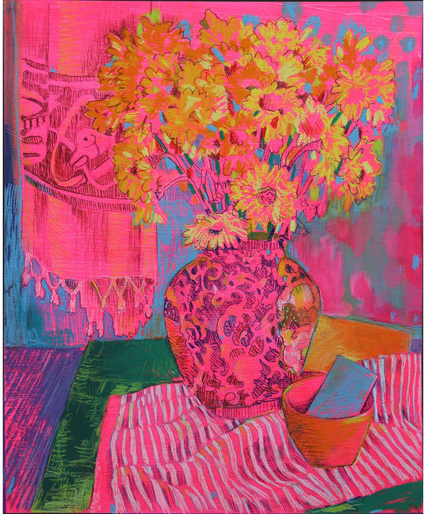 Pink Vase, Pink Grounds