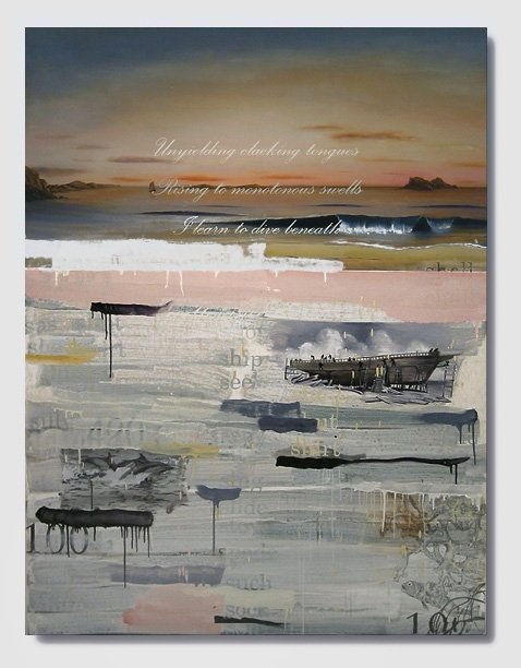 CATHERINE MCCARTHY Afterword, 2002 acrylic and oil on canvas 80 x 60 inches 203.2 x 152.4 cms