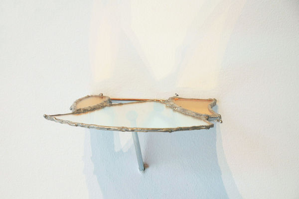 Nicolaus Chaffin LIGHT FIELD 18, 2024 glass, mirror, copper, solder, nails 6 1/2 x 7 in 16.5 x 17.8 cm