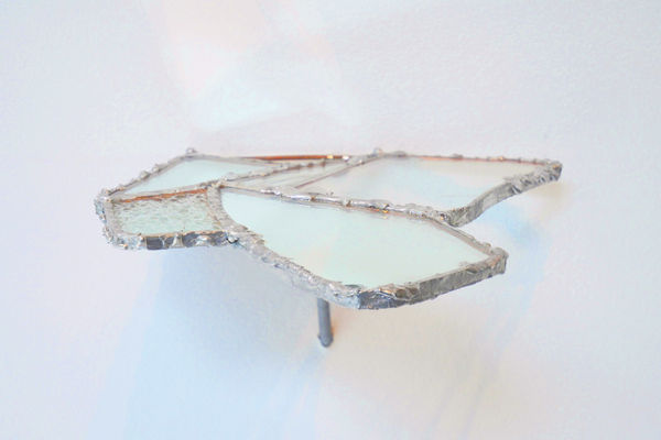 Nicolaus Chaffin LIGHT FIELD 40, 2024 glass, mirror, copper, solder, nails 9 x 8 in 22.9 x 20.3 cm