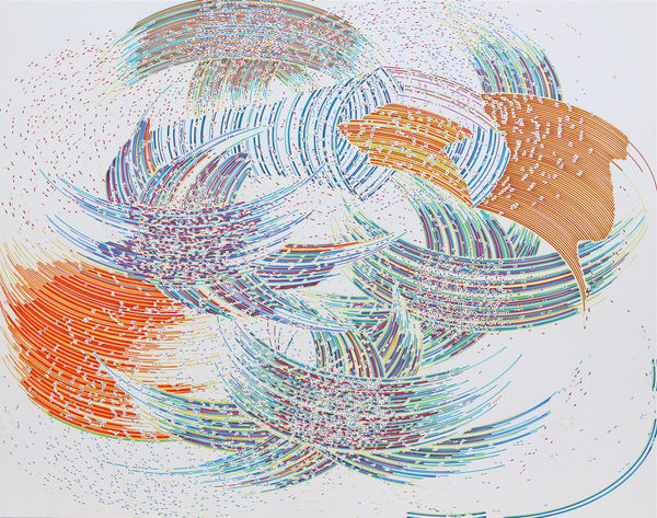 Gerhard Mayer "C6", 5/2002 colored ink on paper 34.3 x 43.4 cm 13 1/2 x 17 1/8 inches