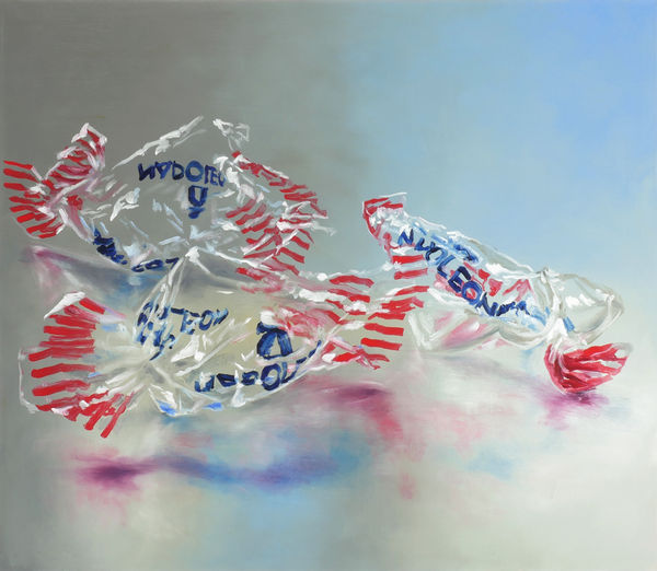 Cornelius Völker Bonbons-Napoleons (Sweets-Napoleons), 2024 oil on canvas 78 3/4 x 90 1/2 in 200 x 230 cm
