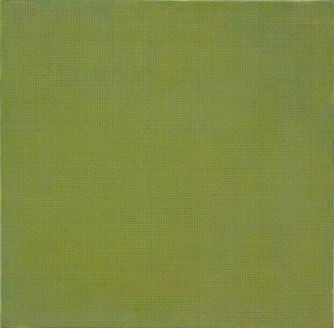 JOHN ANDREWS 05-13, 2005 pigment and wax on aluminum 26 x 26 x 1.5 inches 66.04 x 66.04 x 3.81 cms