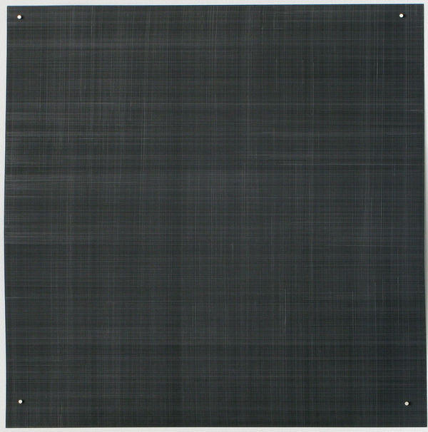 Marietta Hoferer Cadaques 1, 2009 mixed metals and graphite on black clay coated paper 28.5 x 28.5 inches 72.4 x 72.4 cms