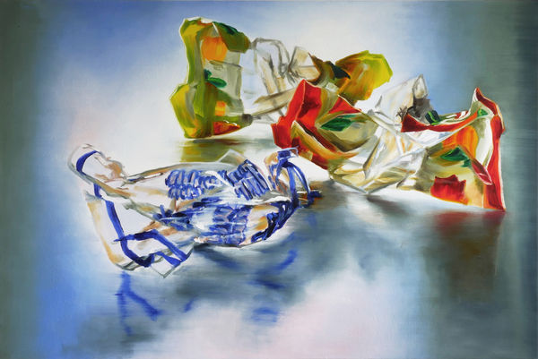 Cornelius Völker Bonbons (Sweets), 2025 oil on canvas 63 x 94 1/2 in 160 x 240 cm