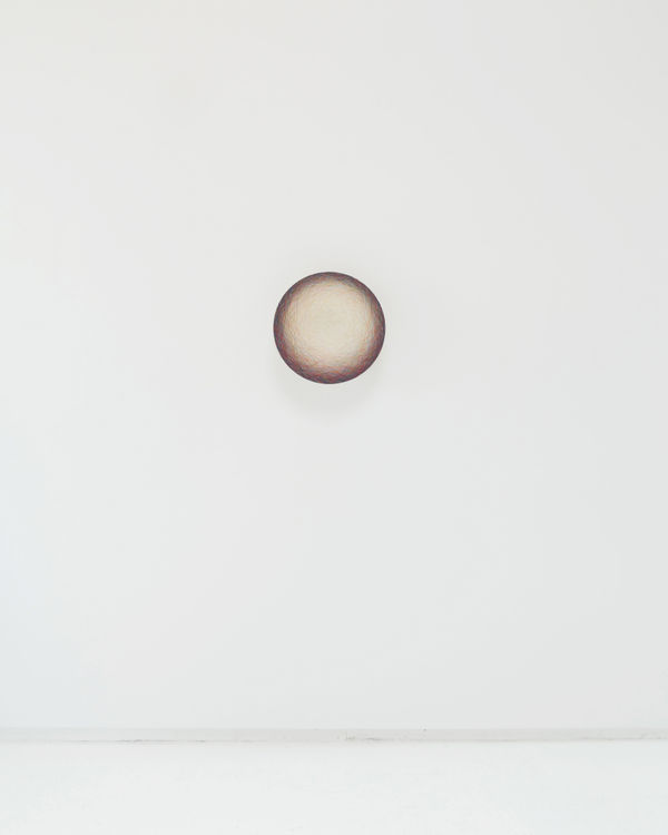 Emil Lukas other of two worlds #1930, 2020 thread, wood, plaster, paint, nails 16 x 16 x 3 1/2 in 40.6 x 40.6 x 8.9 cm