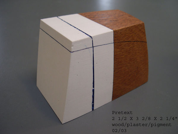 NELLEKE BELTJENS Pretext, 2002-03 wood/plaster/pigment 2.5 x 3.25 x 2.25 inches 6.35 x 8.255 x 5.715 cms