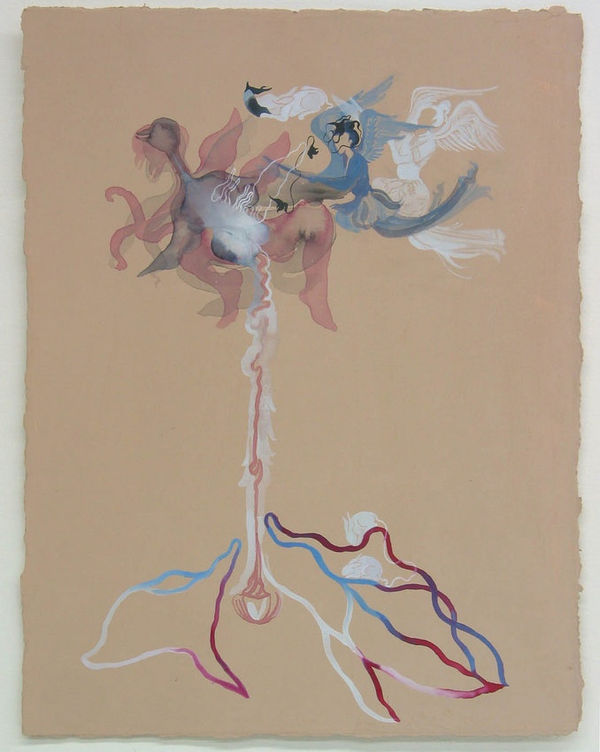 Shahzia Sikander Plush Blush 10, 2003 gouache and ink on hand clay-coated paper 15 x 11.5 inches 38.1 x 29.21 cms