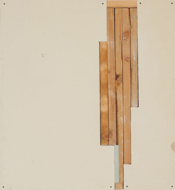 Jane Kim 2 x 4 in 5 with Green, 2009 reclaimed sheetrock, lumber 39 x 35 in 99.1 x 88.9 cm