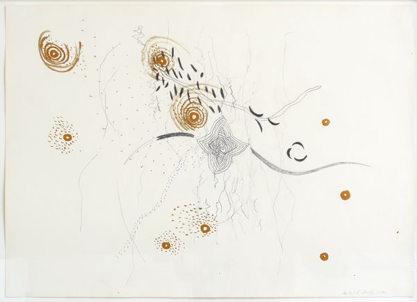 Michael Buthe Untitled, 1970 watercolor, goldbronze and pencil on paper 19 3/4 x 27 1/2 in 50.2 x 69.8 cm
