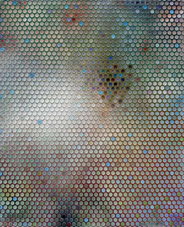 Emil Lukas phthay #2391, 2026 acrylic on canvas over wood panel 15 x 12 x 1 3/4 in 38.1 x 30.5 x 4.4 cm